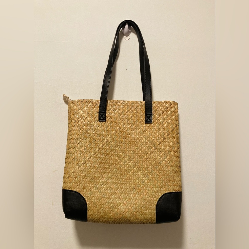 handwoven straw tote bag | gift for woman beach vacation, fall autum…